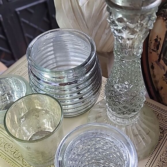 Pottery Barn Candlestick Included In Set Of 5 Heights Textures #5E - Picture 9 of 9